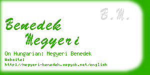 benedek megyeri business card